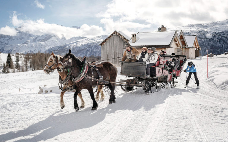 A cavallo sul passo San Pellegrino